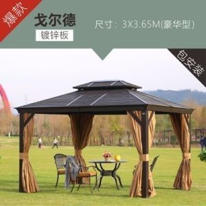 Tienda plegable de aluminio a prueba de agua 500KG Carga Gazebo de jardín personalizado