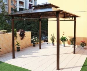Perfil de aluminio con cubierta de pavilón de techo de metal giratorio de 0,5 Gazebo
