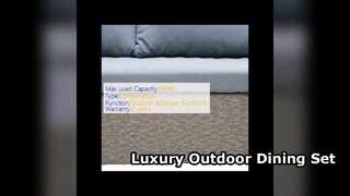 Sofá seccional de ratán al aire libre Hotel Resort Juego de comedor